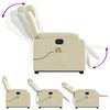 vidaXL Massagesessel mit Aufstehhilfe Elektrisch Creme Kunstleder