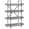 vidaXL B&uuml;cherregal 4 B&ouml;den Grau Sonoma 100x33x145,5 cm Holzwerkstoff