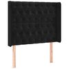 vidaXL LED Kopfteil Schwarz 103x16x118/128 cm Samt