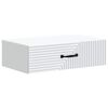vidaXL Wandmontierter Beistelltisch Wei&szlig; 59 x 34,5 x 17 cm