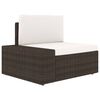 vidaXL 7-tlg. Garten-Lounge-Set Poly Rattan Braun
