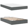 vidaXL Bettgestell mit Matratze mit Matratze 2 pcs Dunkelgrau Stoff