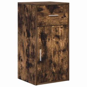 vidaXL Sideboard mit Schubladen Ger&auml;ucherte Eiche 38 x 34 x 75 cm