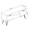 Homemania TV-Schrank Almira 120x35x50 cm Holzoptik und Schwarz