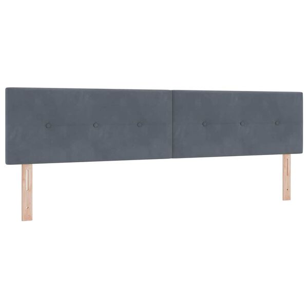 vidaXL Kopfteil mit Kopfteil Dunkelgrau 200 cm Kunstleder
