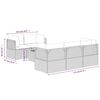 vidaXL 6-tlg. Garten-Lounge-Set mit Kissen Grau Poly Rattan