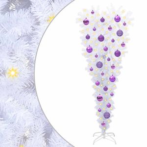 vidaXL K&uuml;nstlicher Weihnachtsbaum Wei&szlig; 120 cm PVC und Stahl