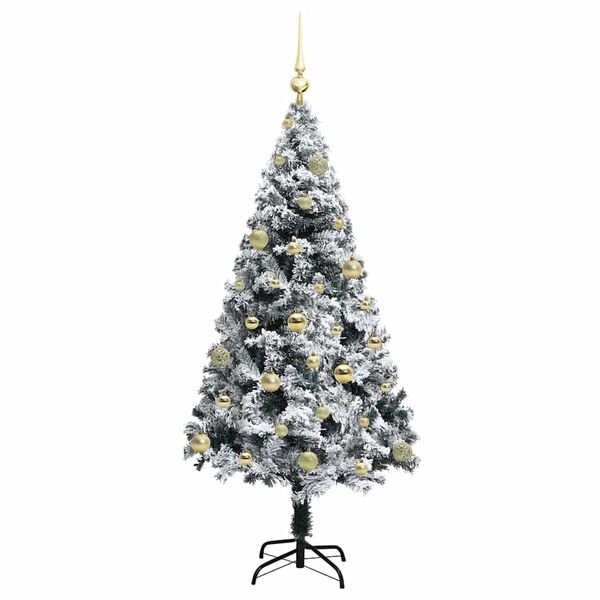vidaXL Künstlicher Weihnachtsbaum mit 150 LEDs mit Ständer Grün 150 cm