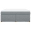 vidaXL Boxspringbett mit Matratze Hellgrau 180x200 cm Stoff