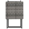 vidaXL 5-tlg. Garten-Essgruppe Klappbar Poly Rattan Grau