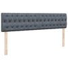 vidaXL Ottoman-Bett mit Matratze & LEDs Dunkelgrau 160x200 cm Samt