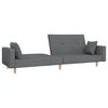 vidaXL Schlafsofa 2-Sitzer mit 2 Kissen Hellgrau Stoff