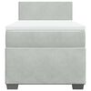 vidaXL Boxspringbett mit Matratze Hellgrau 80x200 cm Samt