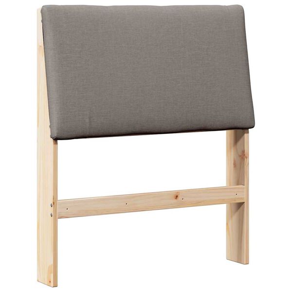 vidaXL Gepolstertes Kopfteil Taupe 75 cm Massives Kiefernholz