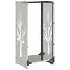 vidaXL Brennholzregal 40x30x80 cm Edelstahl