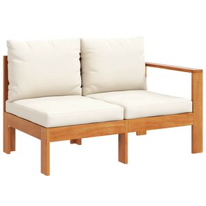 vidaXL Gartensofa mit 1 Armlehne 2-Sitzer Massivholz Akazie