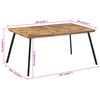 vidaXL Esstisch 169x98,5x76 cm Massivholz Teak
