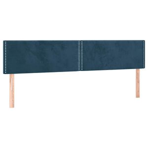 vidaXL Kopfteile Dunkelblau 160x5x78/88 cm Samt