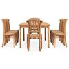 vidaXL 9-tlg. Garten-Essgruppe Massivholz Teak