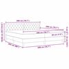 vidaXL LED Boxspringbett mit Matratze mit LED Rosa 200 x 200 cm Samt