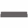 vidaXL Bettgestell mit Matratze mit Matratze 2 pcs Grau PVC