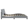 vidaXL Bettgestell ohne Matratze "Hanko" Hellgrau 200x200 cm Stoff