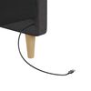 vidaXL Tagesbett USB Dunkelgrau Stoff 90x200 cm