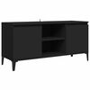 vidaXL TV-Schrank mit Metallbeinen Schwarz 103,5x35x50 cm