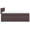vidaXL Boxspringbett mit Matratze Dunkelbraun 160x200 cm Stoff