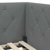 vidaXL Eckbettgestell mit Matratze Dunkelgrau 90 x 190 cm Stoff