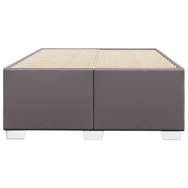 vidaXL Bettgestell ohne Matratze Grau 120x190 cm Kunstleder