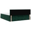 vidaXL Ottoman-Bett mit Matratze & LEDs Dunkelgr&uuml;n 180x200 cm Samt