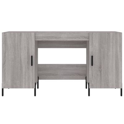 vidaXL Schreibtisch Grau Sonoma 140x50x75 cm Holzwerkstoff