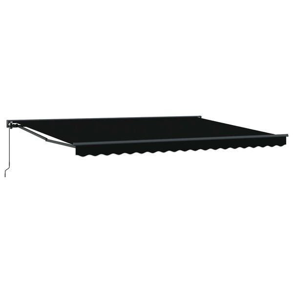 vidaXL Manuell einziehbare Markise Schwarz 4 &times; 3,5 m