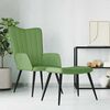 vidaXL Relaxsessel mit Hocker Hellgr&uuml;n Samt