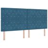 vidaXL Boxspringbett mit Matratze Dunkelblau 200 x 200 cm Samt