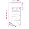 vidaXL Schuhschrank Braun Eichen-Optik 40x36x105 cm Holzwerkstoff