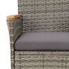 vidaXL 11-tlg. Garten-Essgruppe mit Kissen Grau Poly Rattan