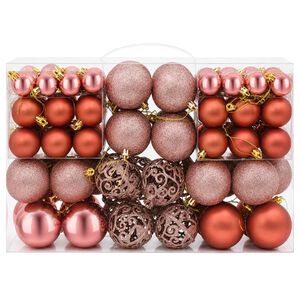 vidaXL Weihnachtskugeln 100 Stk. Rosa und Rose 3 / 4 / 6 cm