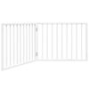 vidaXL Hundegitter Faltbar 2 Paneele Wei&szlig; 160 cm Pappelholz