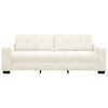 vidaXL | 3-Sitzer-Sofa | mit Kissen Creme Samt