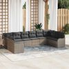 vidaXL Gartensofa-set Grau Poly-Rattan