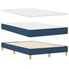vidaXL Boxspringbett mit Matratze mit Kopfteil Blau 120 x 200 cm Stoff