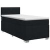 vidaXL Boxspringbett mit Matratze Schwarz 90 x 200 cm Stoff