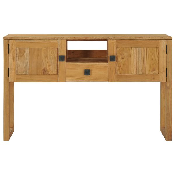 vidaXL Konsolentisch 120x32x75 cm Teak Massivholz