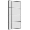 vidaXL Schiebet&uuml;r mit Beschlag Schwarz 102,5x205 cm ESG-Glas