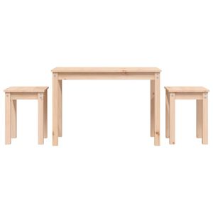 vidaXL Satztische 3 Stk. Massivholz Kiefer