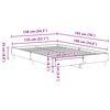 vidaXL Bettgestell ohne Matratze Sonoma-Eiche 135x190 cm Holzwerkstoff