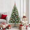 vidaXL K&uuml;nstlicher schwenkbarer Weihnachtsbaum mit flockigem Schnee