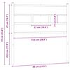 vidaXL Ersatz-Kopfteil R&auml;uchereiche 75 cm Eisen und Holzwerkstoff
